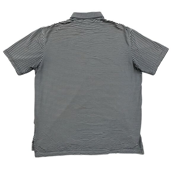 Peter Millar Summer Comfort Golf Polo Men L Blue Stripe Performance Stretch - Picture 5 of 8